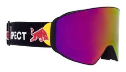 Red Bull Spect Eyewear Snow Goggle JAM-01 black/burgundy snow, red with red mirror, S.2, HIGH CONTRAST