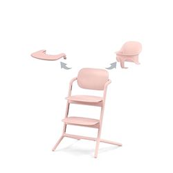 CYBEX Gold LEMO kinderstoel 3-in-1 set, 6 maanden - 99 jaar, te gebruiken vanaf de geboorte dankzij het aparte CYBEX wipstoeltje, inclusief babyset en snackbakje, aluminium/kunststof, Pearl Pink