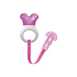 MAM Mini Cooler & Clip, Dentarol Rafraîchissant et Clip, Masseur, Rose