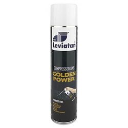 LEVIATAN Golden Power Spray Ad Aria Compressa | 600 ml | Pulitore Ad Aria Compressa | Perfetto per la Pulizia di Tastiera e Computer | Molto Pratico