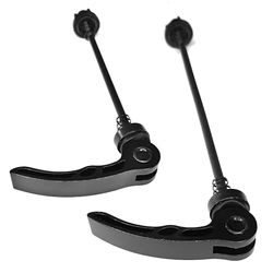 cyclingcolors 2x Sgancio Rapido Bici Bicicletta Mozzo Ruota Cerchi Anteriore e Posteriore Spiedini Sganci Rapidi, nero