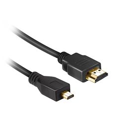 Ekon HDMI Micro HDMI 2.0-kabel, mannelijk, 3 meter, 4K Ultra HD en 3D-resoluties, vergulde stekker voor tv, projectoren, laptop, camera's, pc