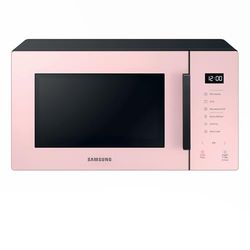 Samsung Da tavolo Forno a Microonde Glass Design MG23T5018CP/ET, Cottura Croccante, AirFry, Microonde + Grill 800 W + 1100 W, 23 L, 49l x 27,5h x 38p cm, Cipria