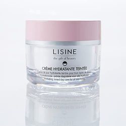 Crème de Jour Hydratante Teintée 50 ml - Soin Visage pour Peaux Normales - avec Cire d'Abeille, Huile de Jojoba, Agents Hydratants et Filtres UV - Hydratation Renforcée et Teint Sublimé - LISINE