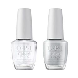 OPI Nature Strong Natural Vegan Nail Polish, It's Ashually OPI & Vegan Top Coat Duo Bundle, 2 x 15ml