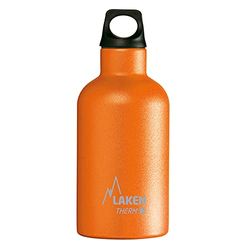 Laken Futura Thermo Borraccia, Bottiglia d'Acqua Isolamento Sottovuoto Acciaio Inossidabile, Bocca Stretta, Arancia, 350 ml