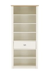 Premier Housewares St Ives Bookcase, Wood, Oak Veneer / White