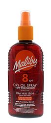 Malibu Sun SPF 8 Non-Greasy Dry Oil Spray for Tanning with Shea Butter Extract, Low Protection, Water Resistant, 200ml