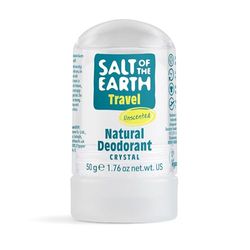 Salt of the Earth - Déodorant naturel en cristal - Sans parfum, végétalien, protection longue durée, approuvé par le lapin sautant - Non parfumé - 50 g