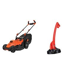 BLACK+DECKER Tagliaerba Elettrico Ampiezza taglio 34 cm, Capacita di raccolta 35 Litri, Impugnatura Bike 1400 W & Tagliabordi Elettrico Ampiezza taglio 23 cm, Impugnatura Singola 250 W, GL250-QS