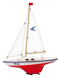 Paul Günther 1804 - Barca a vela Windy, piccolo gommone da gioco, circa 35 x 42 cm, pronto per la navigazione e assemblato, per il mare, la spiaggia e la balneazione