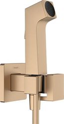 hansgrohe Bidette 29233140 - Alcachofa de ducha E con 1 tipo de chorro de ahorro de agua (EcoSmart), incluye válvula de cierre, soporte de ducha y manguera de ducha de 1,25 m, para agua caliente