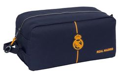 Safta Real Madrid 2ème équipe 24/25 - Sac à chaussures moyen, multifonction, sport, extrascolaire, football, confortable et polyvalent, 34 x 18 x 15 cm, bleu marine, bleu marine, Estándar, Décontracté