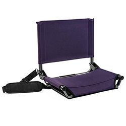 Cascade Mountain Tech Stadium Seat – lätt, bärbar hopfällbar stol för blekare och bänkar – lila, extra bred – 50,8 cm