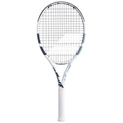 Babolat, Raquette de Tennis Modèle Evo Drive Lite, Grip 1, Blanc/Bleu, Cadre en Graphite Léger, Plan de Cordage 16x19, pour Joueurs Intermédiaires à Confirmés, Convient aux Juniors en Transition