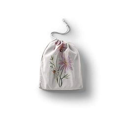 Bonamaison Impreso Algodón Bolsas con Cordón, Bolsa con Cordel para el Hogar y el Almacenamiento de Verduras, Bolso de Compras, Plegable, Ecologica, Reutilizables, Tamaño: 40x50 Cm