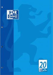 Oxford 100050354 Schoolblok lijnen 20 - A4, 50 vellen, 90 g/m², 4-voudige perforatie