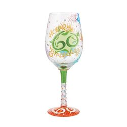 Lolita Happy 60th Birthday Wine Glass Drinking Glasses