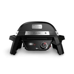 Weber PULSE 1000 electric grill, 41 x 31cm grill surface, temperatures over 300°C, digital temperature control & thermometer, porcelain enameled cast iron grill grate - black (81010074)
