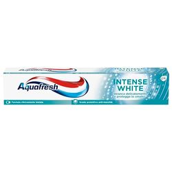 Aquafresh Intense White, Dentifricio con Effetto Sbiancante, per Gengive Sane, Denti Forti e Alito Fresco, Pacco da 75 ml