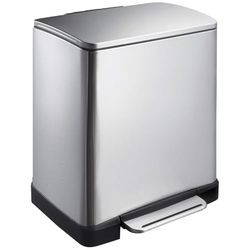 EKO Poubelle à pédale en acier inoxydable Mat 20 litres