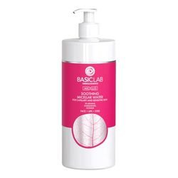 BasicLab Dermocosmetics Lotion micellaire apaisante pour peaux capillaires et sensibles | 500 ml | Démaquillant nettoyant pour la peau