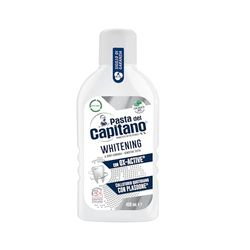 Pasta del Capitano, Enjuague Bucal Whitening & Dientes Sensibles, Enjuague Bucal Diario, Restaura el Blanco Natural sin Dañar el Esmalte, 100% Made in Italy, Botella de 400 ml