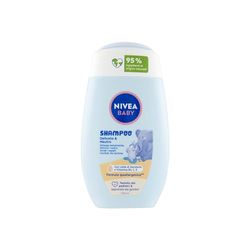 NIVEA BABY Delikat & Neutral Schampo, 200 ml babyschampo för mild rengöring, tårfritt schampo, sulfatfritt schampo för mjukt och trassligt hår