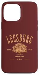Leesburg Virginia, stile vintage invecchiato, design Custodia per iPhone 13 Pro Max