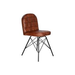 Home ESPRIT Silla de Comedor Marrón Negro 51 x 51 x 89 cm