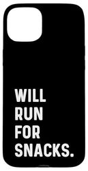 Correrà per gli spuntini Run Runner Track Marathon Mezzi ostacoli Custodia per iPhone 15 Plus