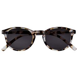 OPULIZE Zen Reading Sunglasses Small Lightweight Round Frame Spring Hinges Scratch Resistant Tinted Lens UV400 Protection Matt Light Brown Tortoiseshelll Mens Womens S24-1T +2.50