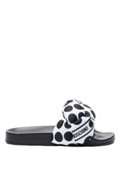 Love Moschino Femme Ja28272g0iiw010a SABOTD.POOL25 Foulard Blanc-Noir, Multicolore, 41 EU