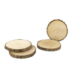 HOME DECO FACTORY - KA4715 - Set of 4 Wooden Coasters - Drinks and Aperitif Alcohol Accessory