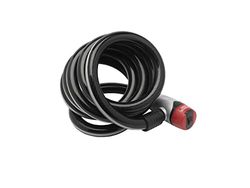 Burg-Wächter Lucchetto per bicicletta con chiave, lucchetto a spirale 1650 180 REFLEX con staffa, dispositivo antifurto, lucchetto con cavo in acciaio, lungo 180 cm, Ø 15 mm.