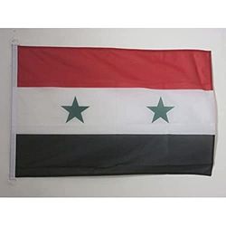 AZ FLAG Bandiera Navale Siria 45x30cm - Bandiera Maritima Siriana 30 x 45 cm speciale Nautismo, Padiglione Nautico