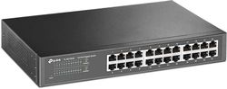 TP-Link TL-SG1024D 24-Port Gigabit Ethernet Splitter Switch, RJ45 ports 10/100/1000 Mbps Network Swith, Auto-MDI/MDIX Rack-Mount/Desktop, Loop Prevention, Isolation Mode, Steel Case