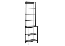 trendteam smart living Lorin Étagère Haute Noir Étagère sur Pied avec 6 Compartiments Ouverts 51 x 190 x 30 cm Offre Beaucoup d'espace de Rangement