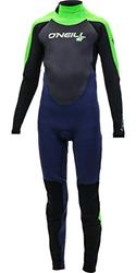 O'Neill Wetsuits Epic Combinaison en néoprène pour garçon 5/4 mm Fermeture éclair dans Le Dos Bleu Marine/Noir/Dayglo, 8