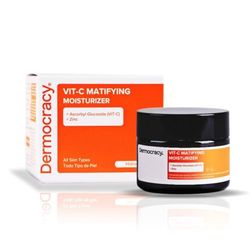 Dermocracy - C-MATIFYING MOISTURIZER - Crema hidratante facial mujer - Crema Vitamina C + Zinc - Crema hidratante - Ideal para eliminar las bolsas y ojeras - 45 ml