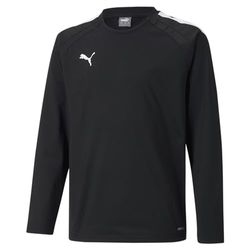 PUMA Unisex Kids teamLIGA Training Sweat Jr Sweater, Puma Black-puma White, size: 176