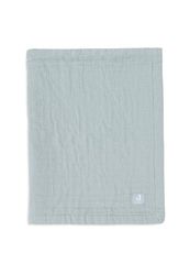 Jollein Couverture pour bébé Muslin Jacquard - Vert mer - 75 x 100 cm - 100% coton - Pour berceau bébé - 0,5 tog - Certifié GOTS - Motif jacquard