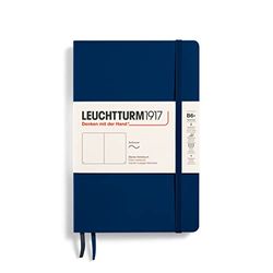 LEUCHTTURM1917 Libretas de notas Paperback (B6+), Tapas blandas, 123 págninas numeradas, Liso, Azul marino