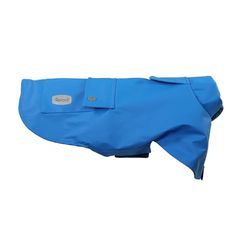 Record - Imperméable à l'eau de Pluie Paddington pour Chien en Similicuir avec Trou de Laisse. Fermeture réglable, élastiques pour Pattes arrière et Protection supplémentaire pour Le Cou | Bleu, XL