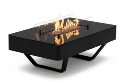 PLANIKA Rio Table - Mesa de café con brasero LPG Negro portátil para jardín y terraza