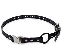 Educator Colar Quick Snap Dog, Biothane, Waterproof, Odorproof, Easy Connect Disconnect Clasp and D Ring with Comfort Bungee Loop ajustável para um ajuste personalizado, preto, 3/4 W x 33L