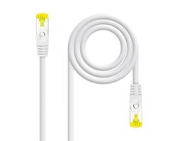Cable de red - latiguillo RJ45 SFTP Cat6A, AWG26, 0.30 m, color blanco, alta velocidad y protección contra interferencias.*