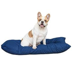 Italian Bed Linen Maxi Coussin Elegant pour Chien, en Microfibre, 60x100cm, Bleu Royal