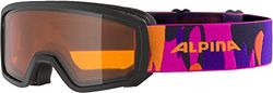 ALPINA Unisexe - Enfants, PINEY Lunettes de Ski, black-pink matt, One Size
