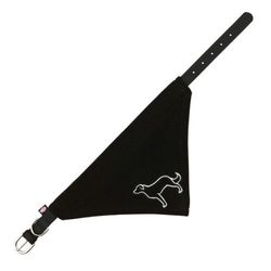 Trixie nylon halsband met fleece halsdoek, Large-Extra Large, zwart